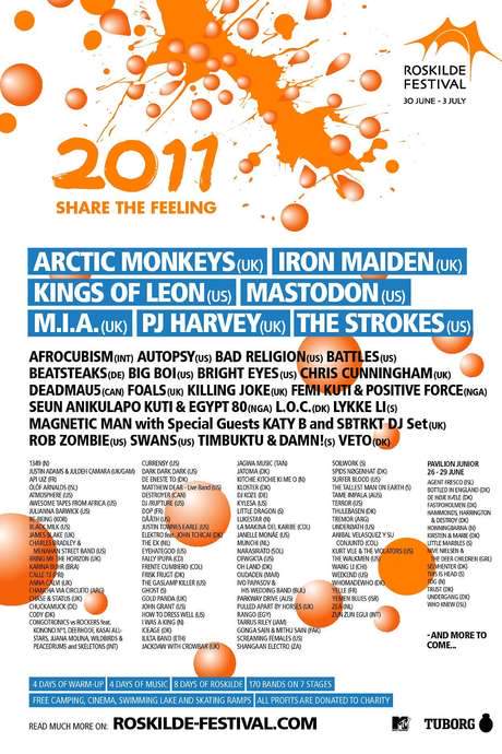 Arctic Monkeys: Roskilde Festival 2011